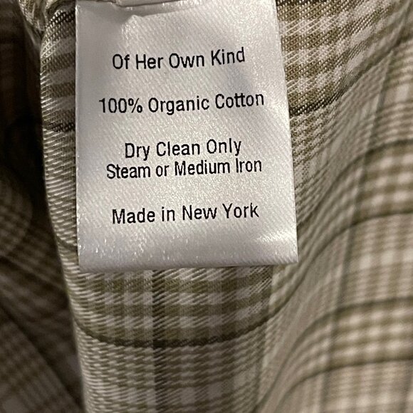 Of Her Own Kind Light Green Mirabelle Sage Plaid Corset Maxi Dress Size L - Picture 5 of 5